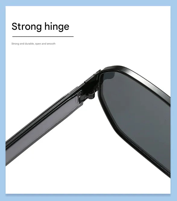 Silver Frame and Grey Lenses Modern Retro Geometric Sunglasses - Chic Metal Frame with UV400 Lenses and Black PU Leather Protective Case - Image 9