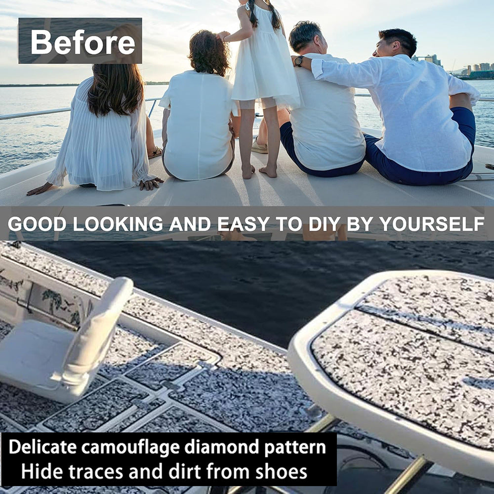 Snow Camouflage EVA Boat Deck Mat - Non-Slip, Waterproof Flooring for Yacht, Boat, and Outdoor Use(1200x300x5mm) - Image 4