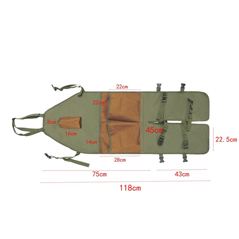 Khaki Pocket Heavy-Duty Gardening Apron with Adjustable Straps and Multi-Pocket Design - Image 6