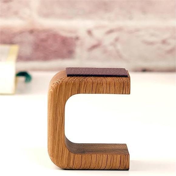 Elegant Handcrafted Wooden Watch Stand with Leather Cushion - Premium Display Holder for Men & Women - Image 3