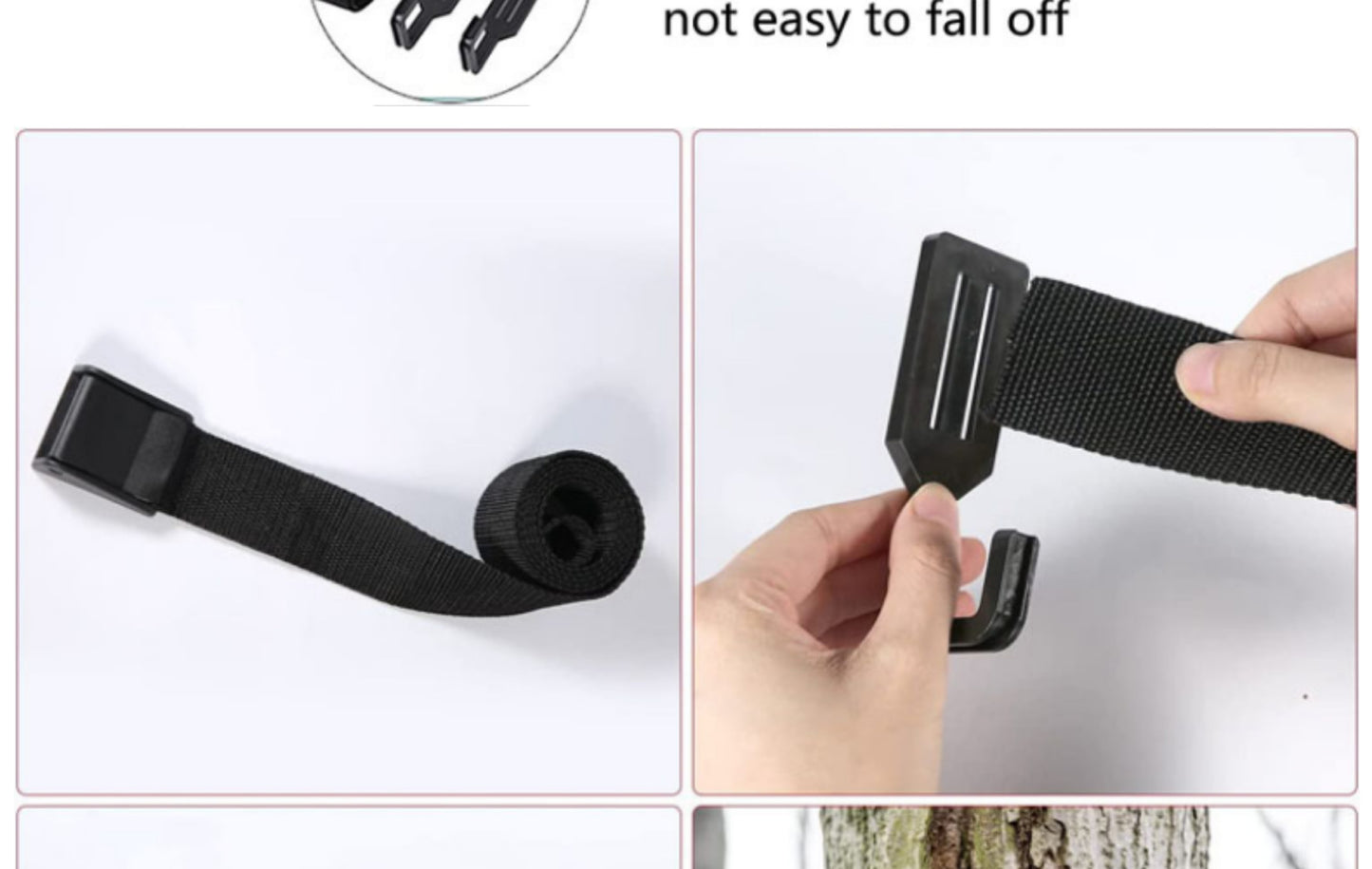 2-Piece Tree Stand Gear Hanger Set - Tactical Webbing Straps with 5 Hooks for Hunting & Camping - Image 4