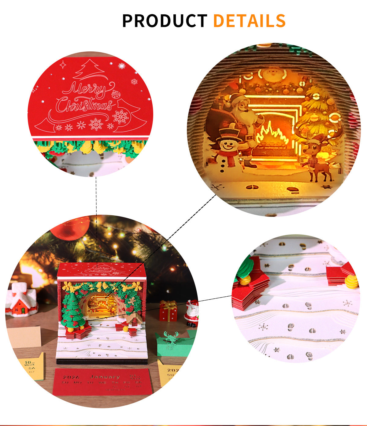 2026 Christmas Arch 3D Memo Pad - Creative Festive Gift & Desk Ornament - Image 7