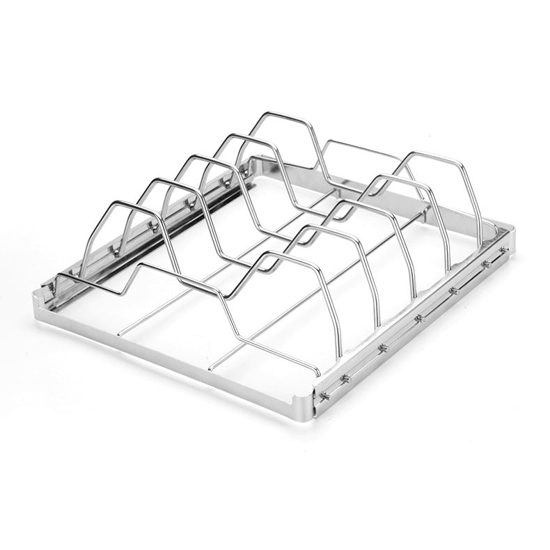 2-Pack Foldable Stainless Steel Rib Racks(26.6 x 22.2 x 2.3 cm) - Image 5
