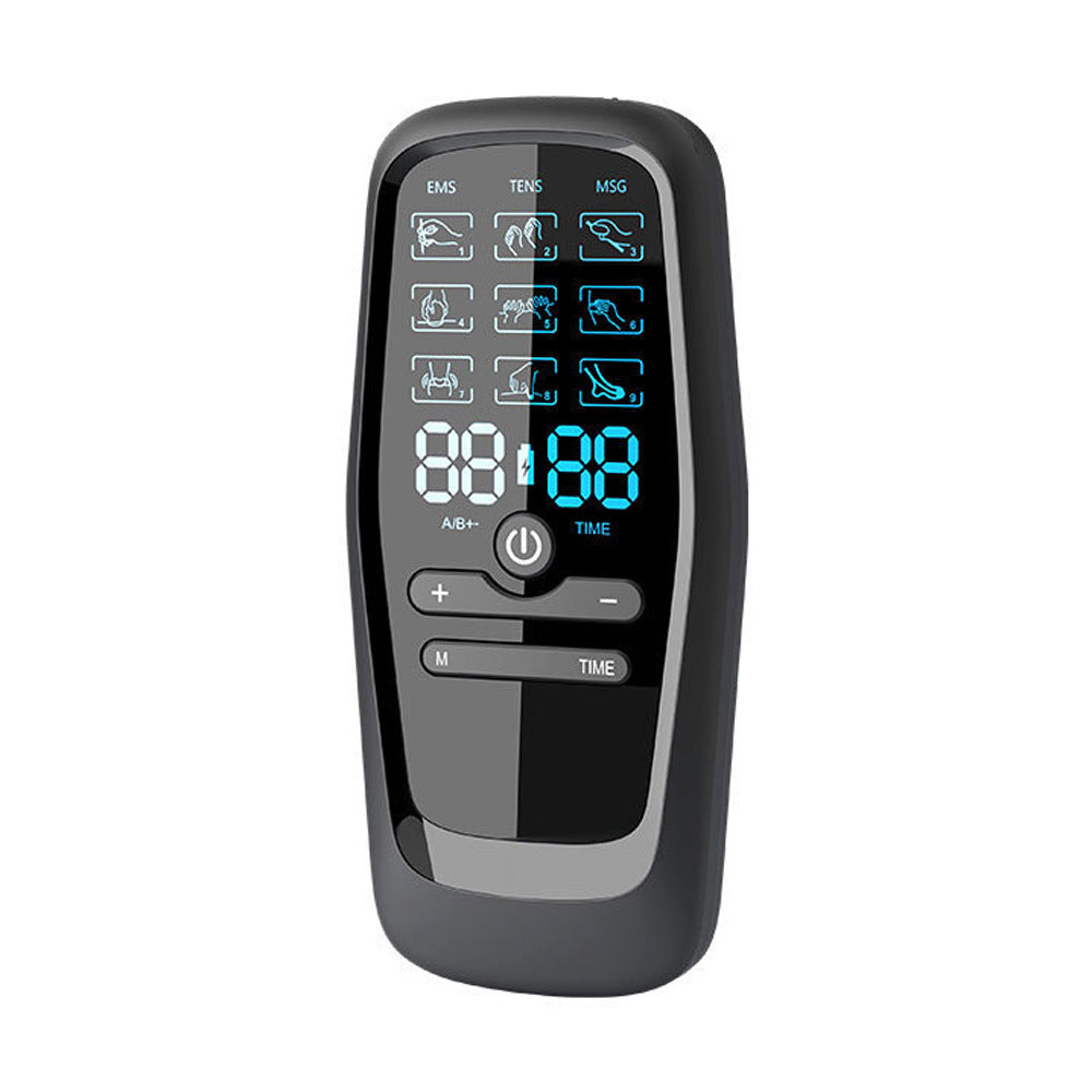 Dual Channel EMS TENS Microcurrent Massager Device with 9 Modes Pain Relief Stimulator & 4 Pairs of Patches - Image 5