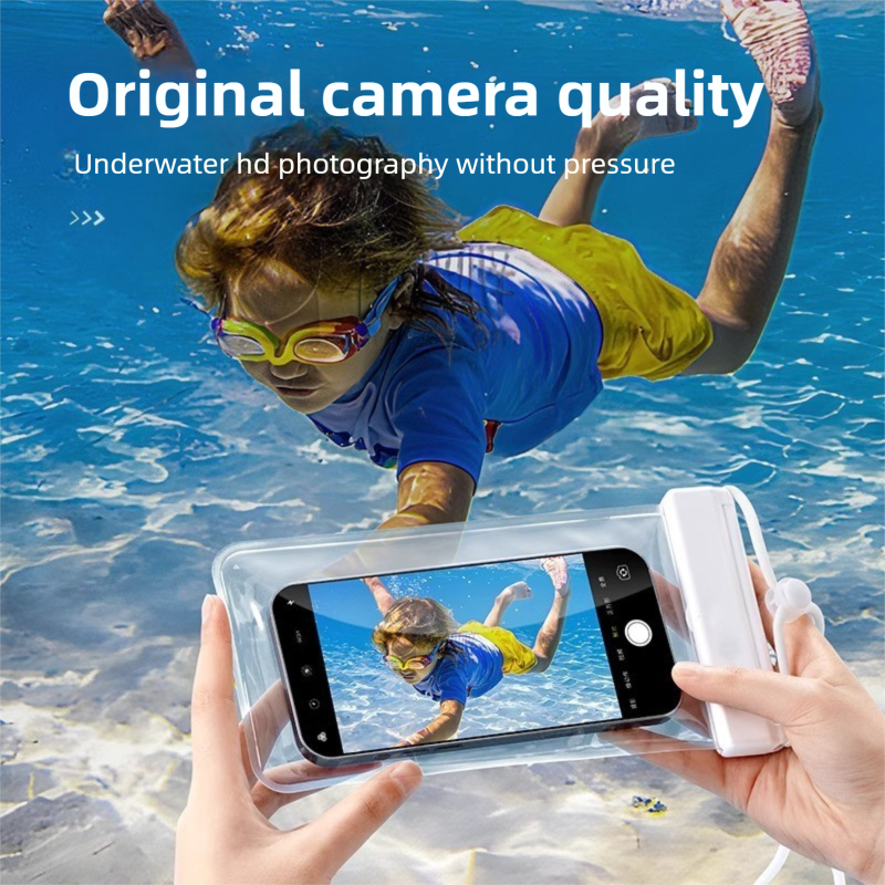 3-PCS Green IPX8 Waterproof Phone Pouch(19×11 CM) - Universal Touch Screen & Underwater Photo Case for Swimming, Snorkeling, and Beach - Image 5