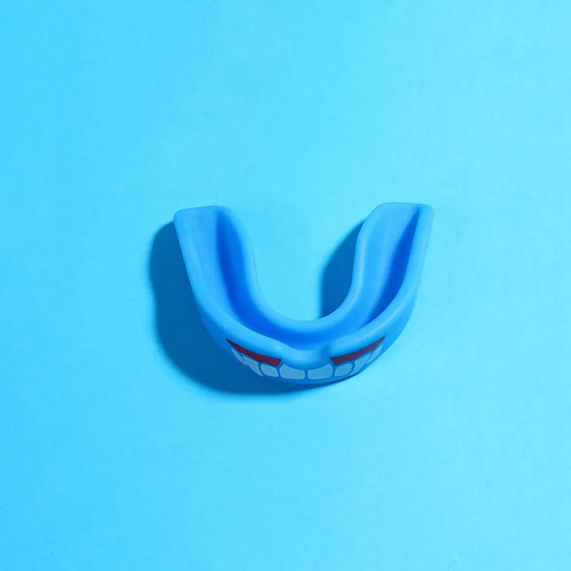 4-Pack Blue Food Grade Silicone Sports Mouthguard(6x5x1.7CM) With Vented PP Case- Instant Fit Mouth Guardfor High Shock Protection - Image 2