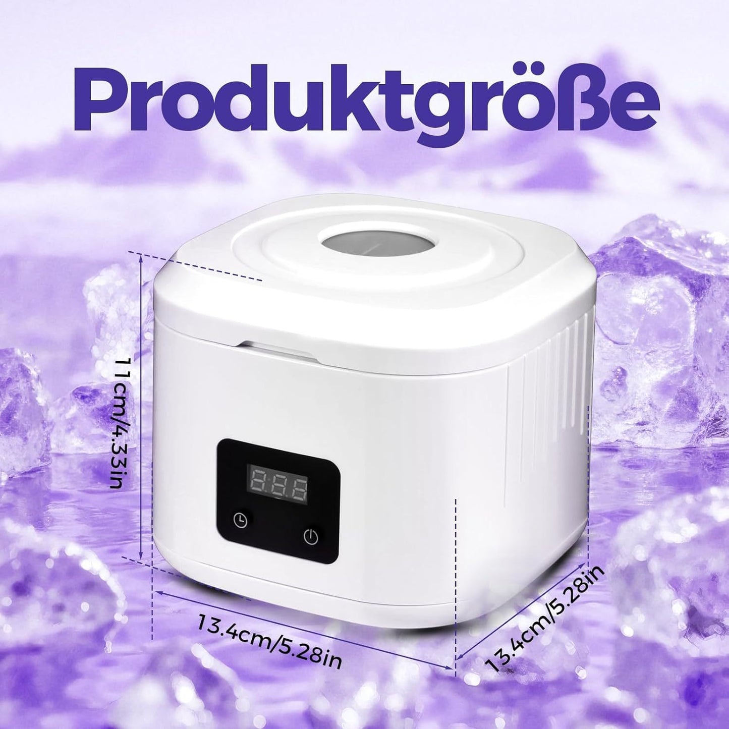 Muti-Functional Portable UV-C Ultrasonic Cleaner (49KHz) - 3 Time Modes for Deep cleaning and Sterilization, 340ml Stainless Steel Tank - Image 8