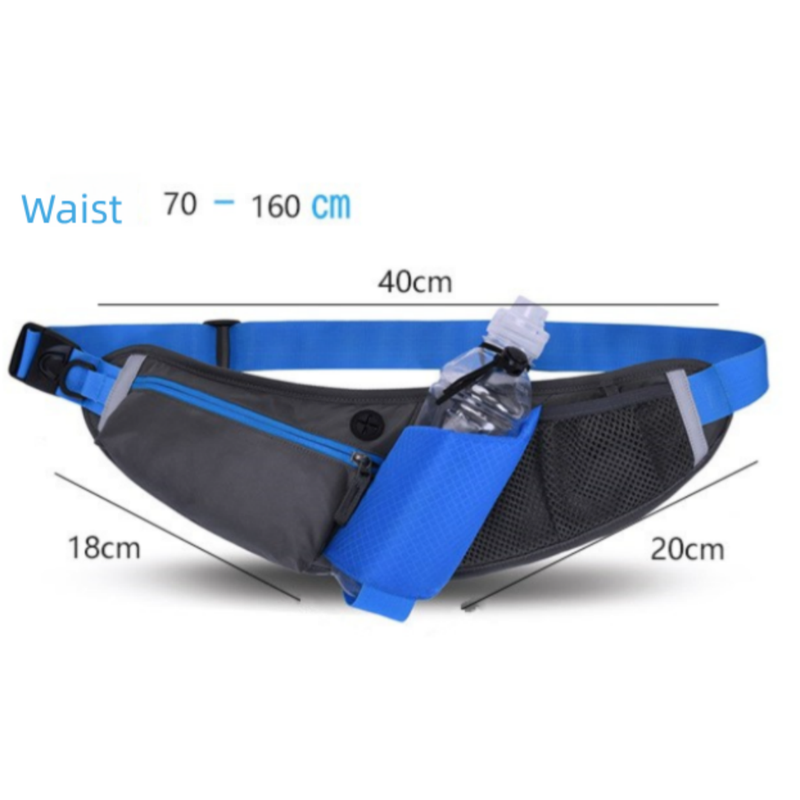 Red Adjustable Large Capacity Outdoor Sports Running Waist Pack(Waistline 70-160CM) - Multifunctional Marathon Pouch With Water Bottle Holder & Headphone Exit - Image 6