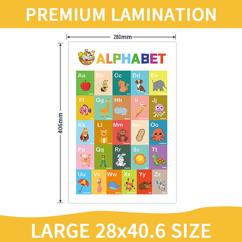 12-Pack Educational Posters for Kids - Laminated Preschool & Kindergarten Learning Charts - ABCs, Numbers, Shapes, Solar System, Weather & More - Image 5
