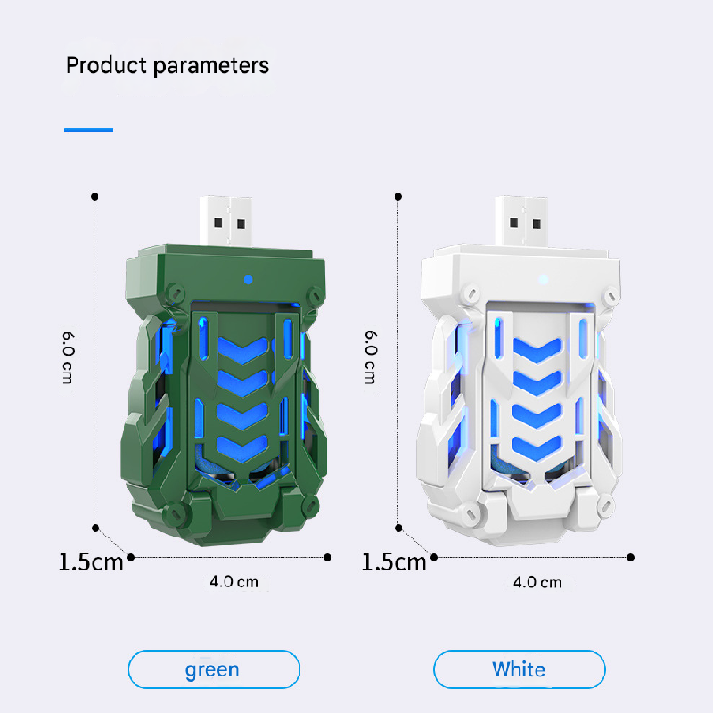 Green Portable USB Mosquito Repellent Heater - Electric Mosquito Killer with Blue Light Lure - Smart Thermostatic for Indoor & Outdoor Use - Non-Toxic & Silent - Image 5