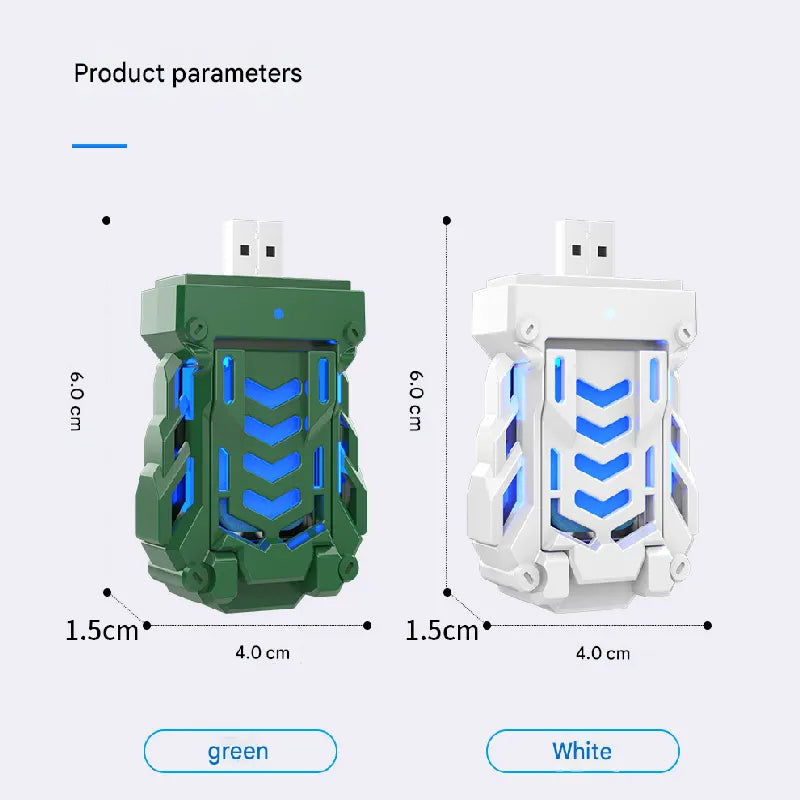White Portable USB Mosquito Repellent Heater - Electric Mosquito Killer with Blue Light Lure - Smart Thermostatic for Indoor & Outdoor Use - Non-Toxic & Silent - Image 5