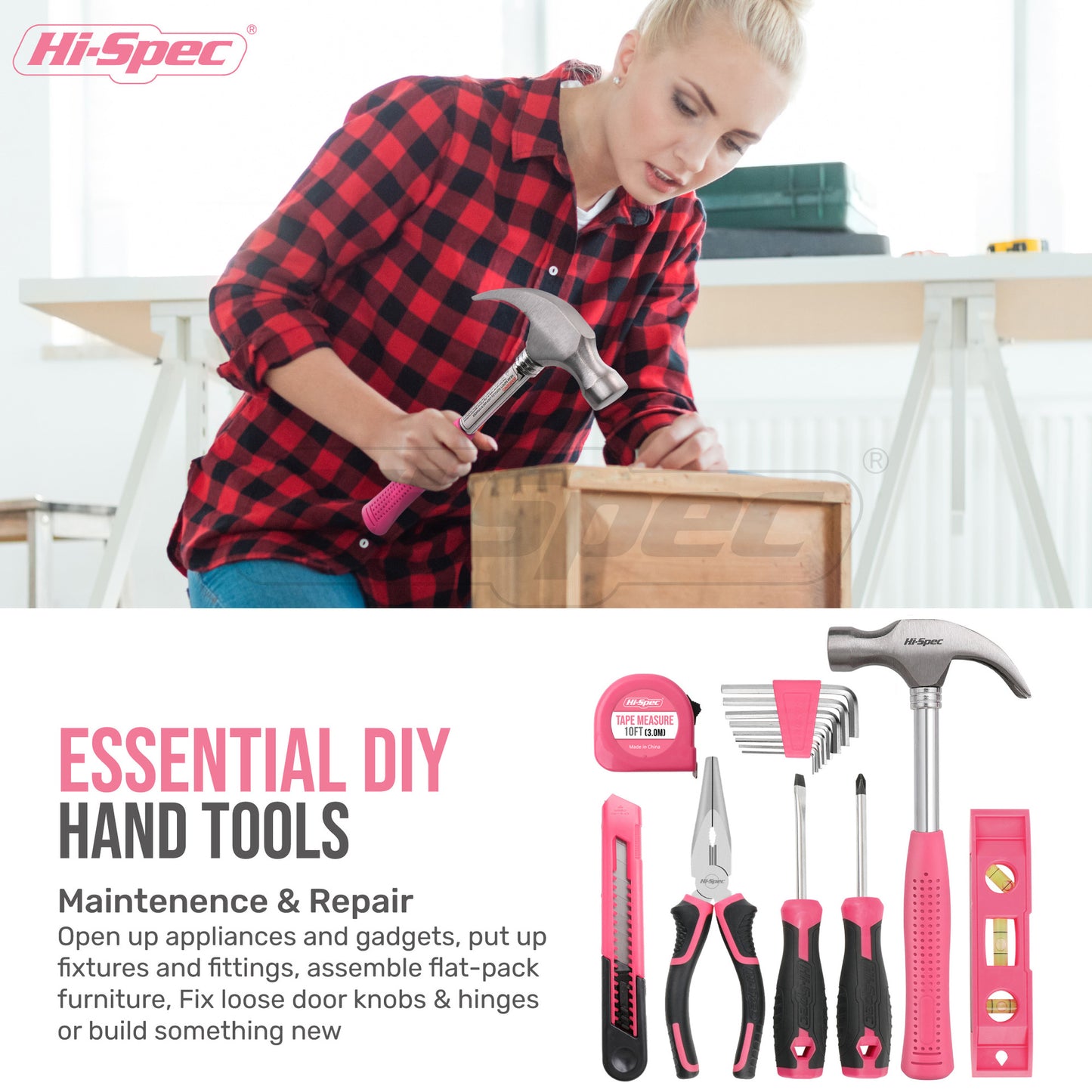 58 Piece Home Tool Set with 8V Cordless Drill Driver Kit Rechargeable Electric Screwdriver for DIY Repairs and Maintenance - Image 3