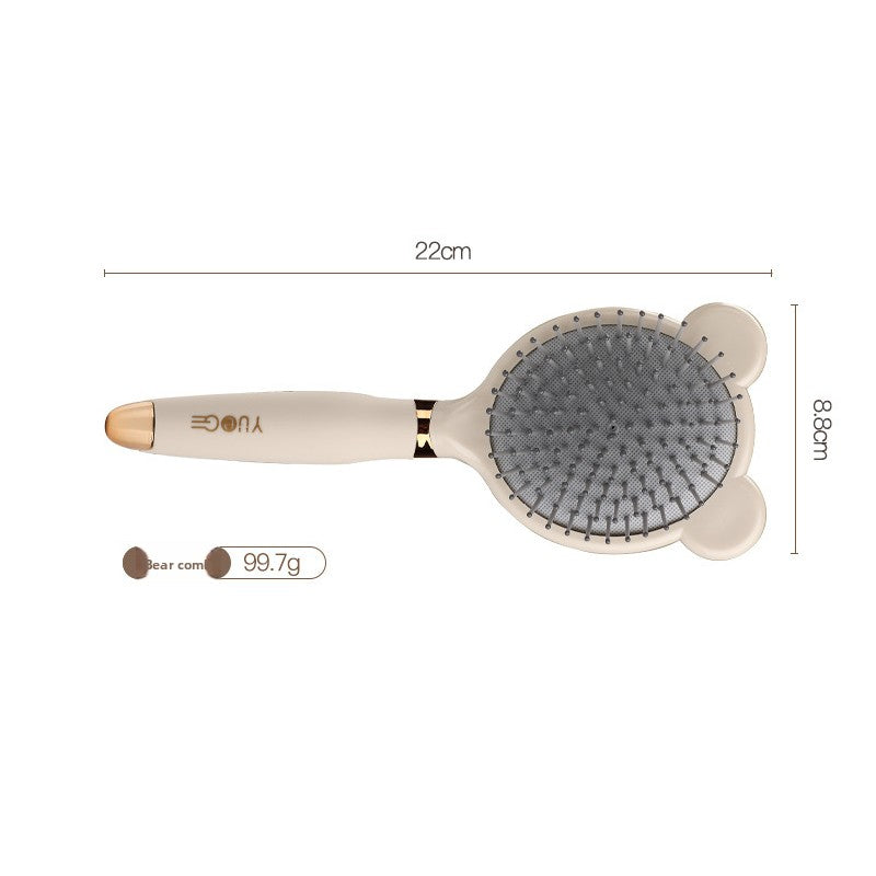Little Bear Comb Soft Touch Air Cushion Hair Brush with Built-in Cleaning Claw Detangling Massage Comb for Wet and Dry Hair Gentle Scalp Care - Image 5