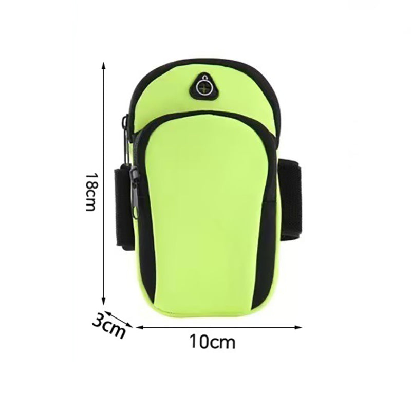 Orange Sports Running Armband Bag Water Resistant Phone Pouch with Dual Zipper Pockets Earphone Hole for Gym Jogging Cycling Fits 6.5 Inch Smartphones - Image 6
