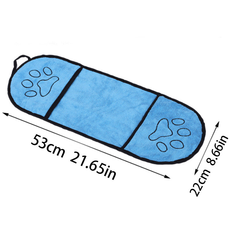 Yellow Super Absorbent Pet Bath Towel with Hand Pockets Quick Dry Chenille Microfibre for Dogs and Cats Large Size 62cm - Image 5