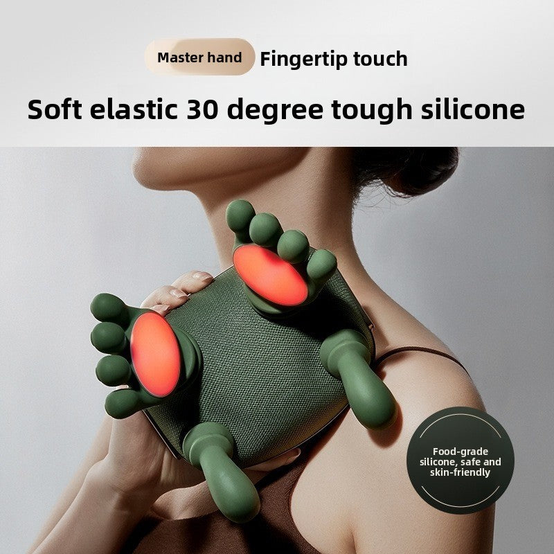 Green Cordless Shoulder and Neck Massager with Heat Rechargeable Shiatsu Deep Tissue Massage Pillow for Pain Relief and Relaxation - Image 4