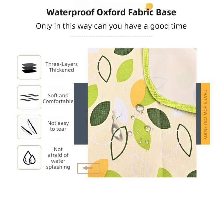 Blue Striped Foldable Waterproof & Moisture-Proof Picnic Blanket 150x100CM - 600D Three-Layer Composite Oxford Extra Large Mat for Beach & Camping - Image 5