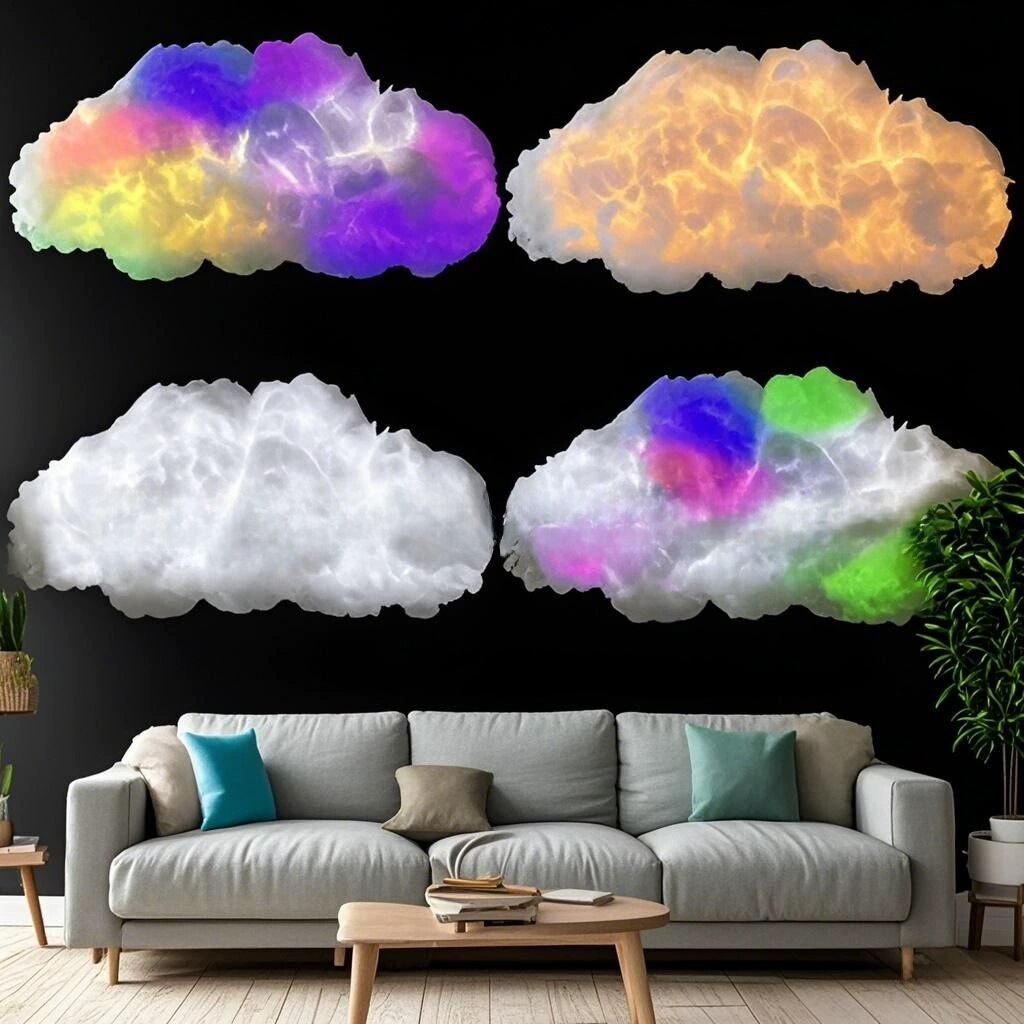 DIY Thunder Cloud Light Strip - USB Powered, App/Remote Controlled, Voice Control Supported, RGB LED Atmosphere Decoration - Image 3