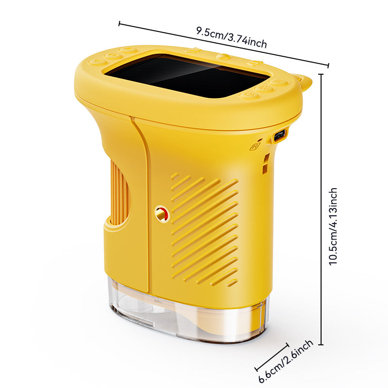 Yellow Kids Handheld Digital Microscope - 2.4-inch HD Portable Magnifier with 1000x Magnification, 2MP Camera, and Built-in Storage & LED - Image 2