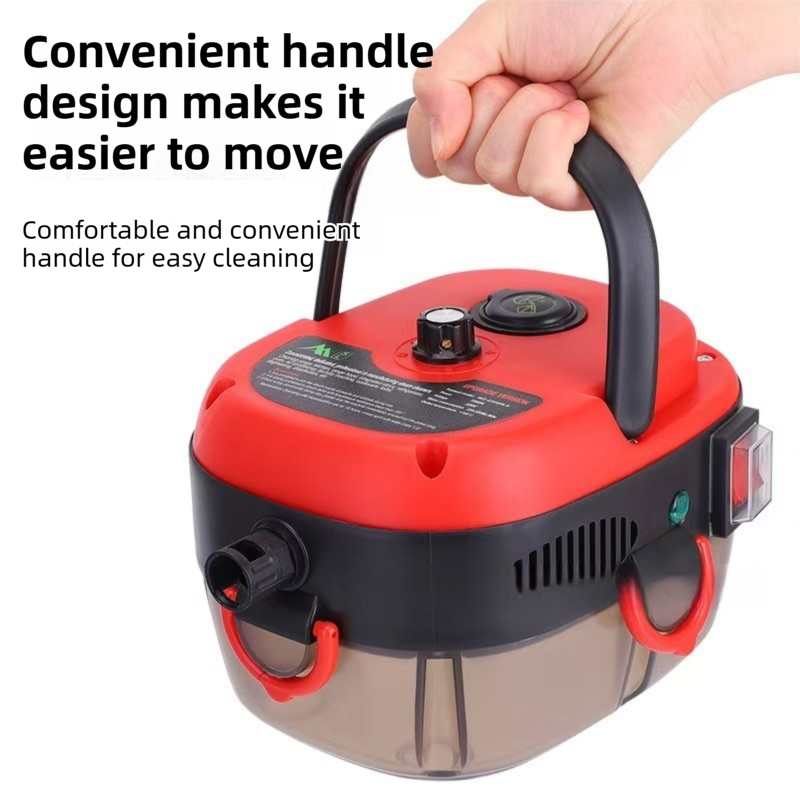 White Portable High-Pressure Steam Cleaner with 1000ml Tank & 7-Piece Pro Brushes/Spray Nozzle Kit - 131°C High-Temp Deep Cleaning Machine for Kitchen Grease and Home Sanitization - Image 7