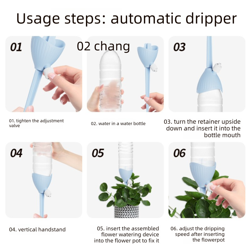 5-PCS Pink Automatic Plant Watering Spikes with Adjustable Flow Control Universal Fit 5 Pack for Indoor and Outdoor Potted Plants Reliable Gardening Solution for Local Homes - Image 5