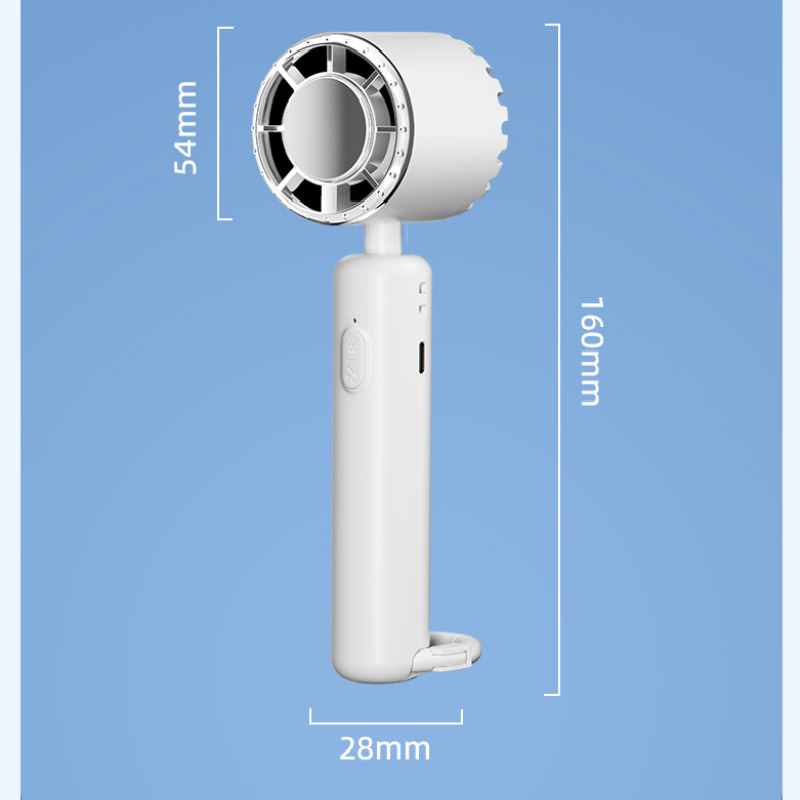 Grey Portable Ice Cooling Handheld Fan USB Rechargeable 2000mAh Silent Battery Fan for Office and Outdoor Use Personal Cooling Solution for Local Professionals - Image 6