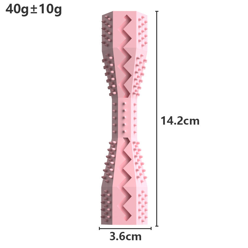 2-Pack Rose red Hexagonal Pet Chew Toy – Durable Rubber Dog & Cat Teething Stick for Dental Care, Biting Relief and Mental Stimulation - Image 4