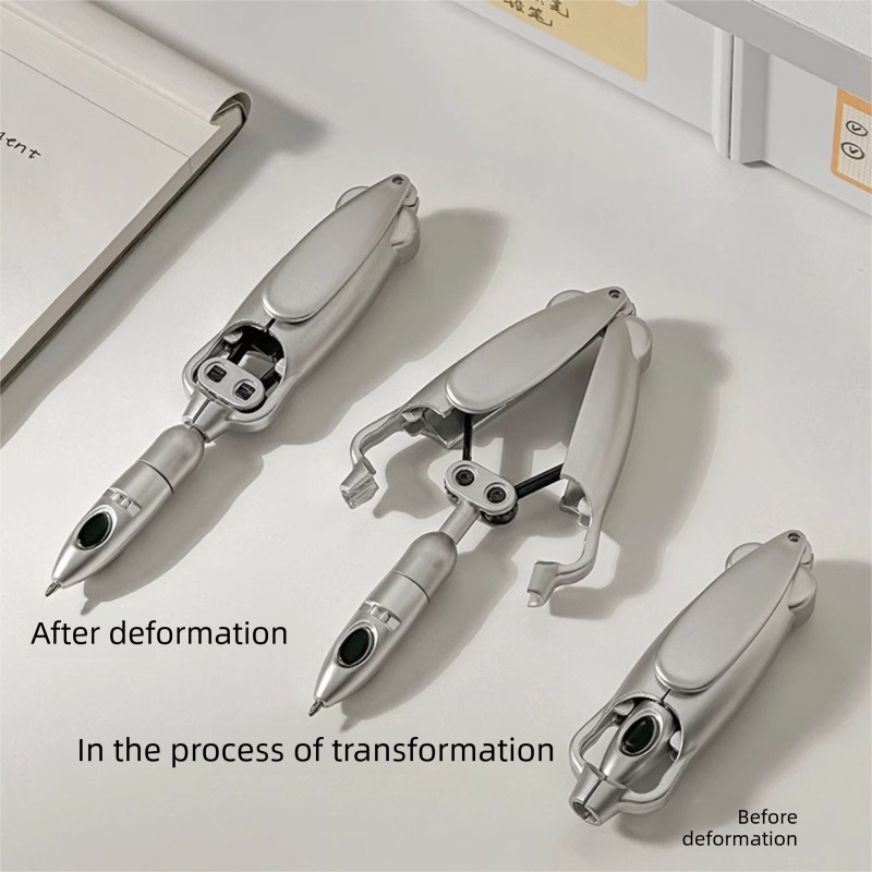 5-Pcs Transformable Squid-Style Pen – Compact Mechanical Writing Tool with Hinged Design and 0.5mm Ballpoint Tip - Image 4