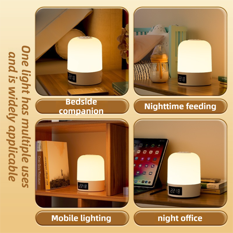 Smart Digital Clock Night Light - Touch Dimmable Bedside Lamp & Sleep Aid for Nursery, Feeding & Bedroom (K2021) - Image 4
