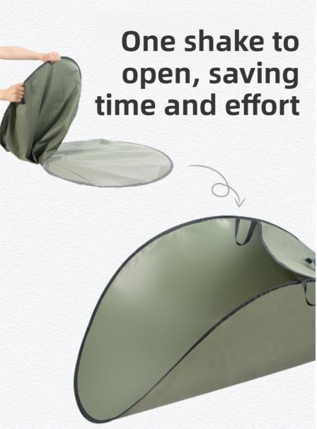 Dark Green 380L Ultra-Large Collapsible Leaf Collection Bag - Lightweight & Durable Oxford Cloth Instant Pop-Up Garden Waste Bin - Image 4