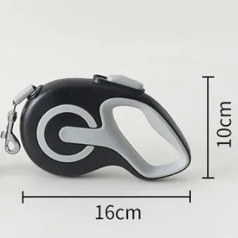 Black 3 Meter Retractable Dog Leash | Ergonomic Anti-Slip Grip | Heavy Duty Nylon Rope for Small to Medium Dogs - Image 2