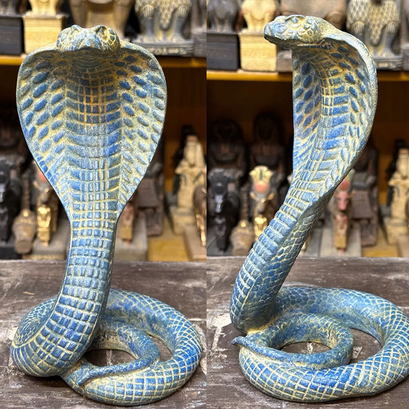 Grey Decorative Resin Cobra Statue - Unique Animal Figurine for Home Decor & Creative Gifts - Image 5