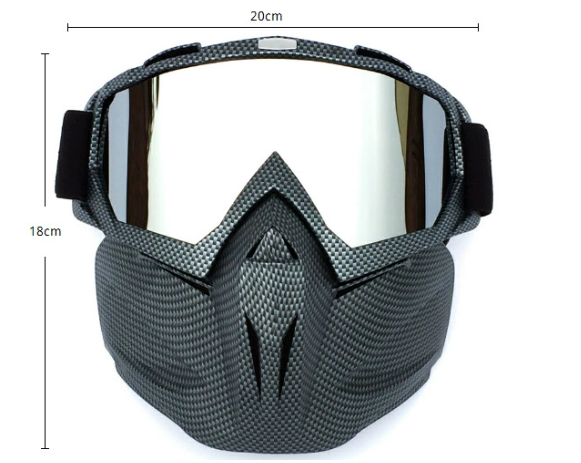 Teardrop Frame Gray Sheet Full-Face Snow Goggles with Mirror Lens - Ultimate Protection and Comfort - Image 2