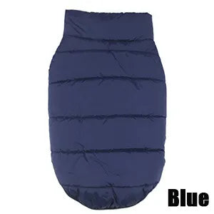 S Navy Blue Premium Fleece-Lined Pet Winter Vest | Thickened Padded Dog and Cat Coat | Warm Windproof Outdoor Jacket