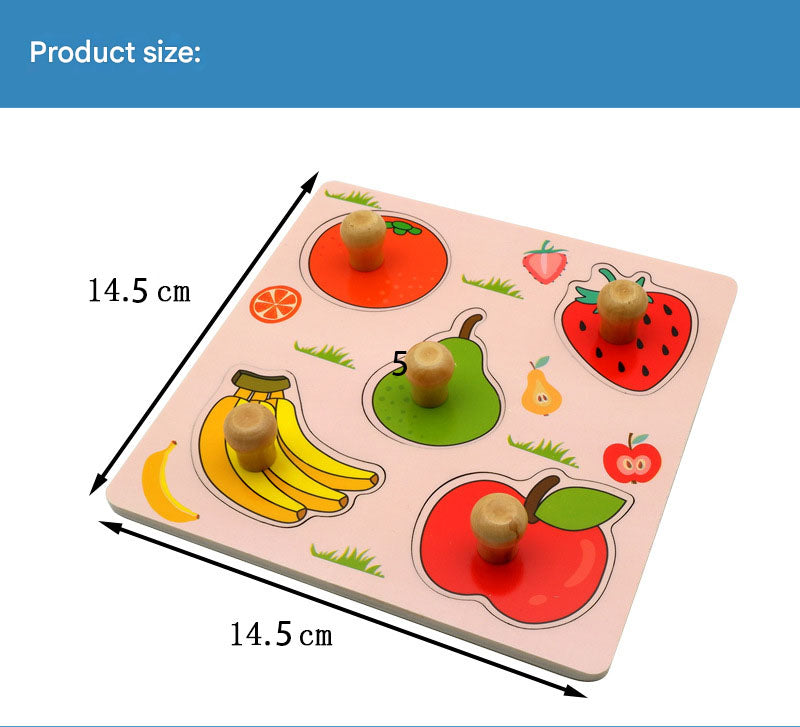 The ocean Hand-Grip Puzzle Board – Educational Shape Matching Toy for Early Learning, 14.5cm Square Design - Image 5
