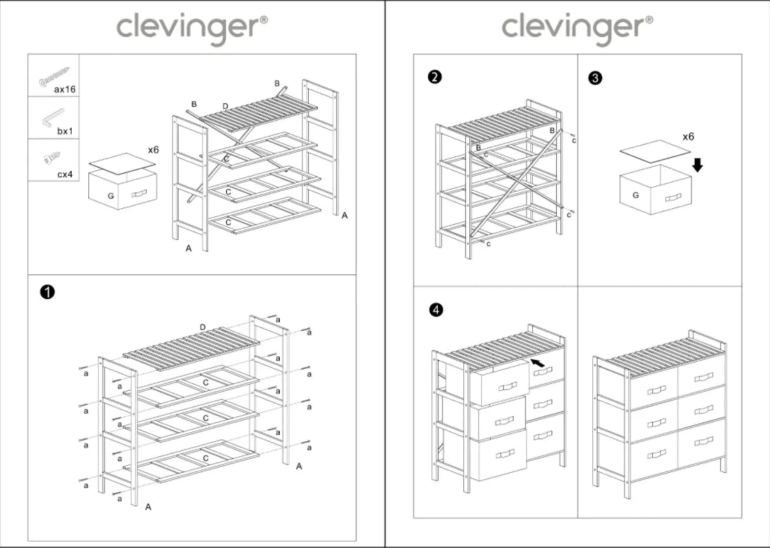 6 Drawer Bamboo Storage Chest - Image 5