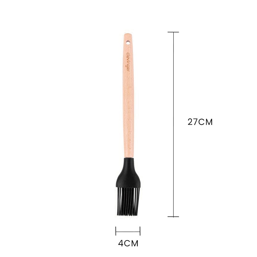 Beechwood & silicone basting brush charcoal - Image 3