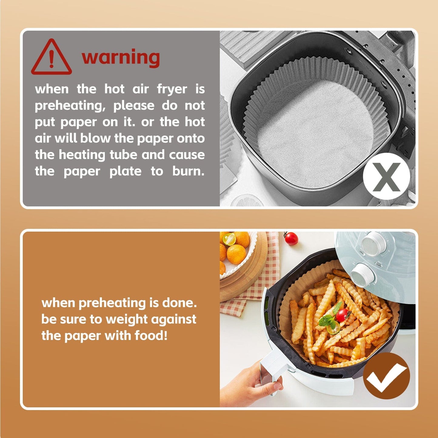 100 Pcs 20cm Round Disposable Unbleached Silicone Paper Dish Air-fryer Liner - Image 5