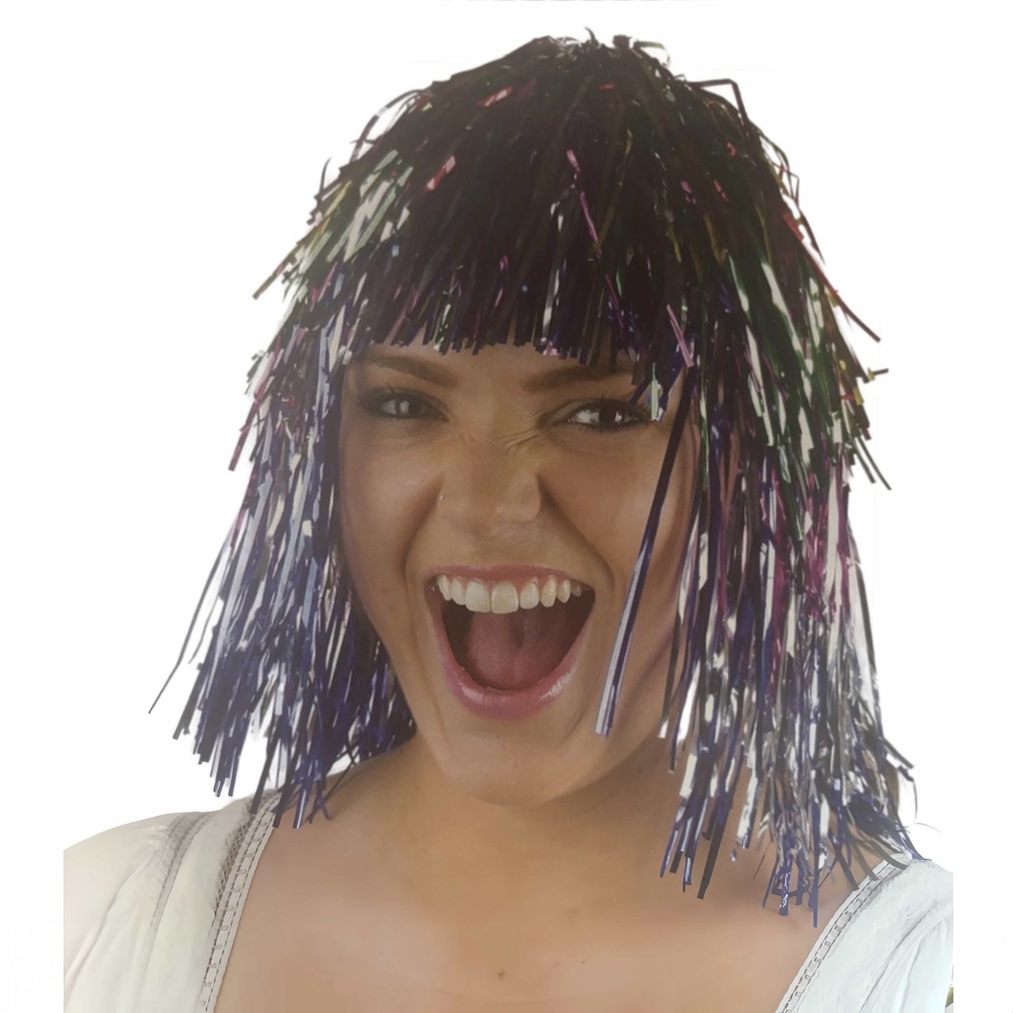 Tinsel wig-multi colours - Image 2