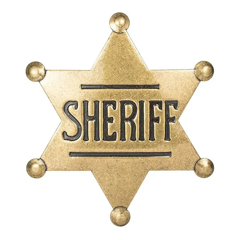 METAL SHERIFF BADGE ASSORTED COLOURS - Silver - Image 8
