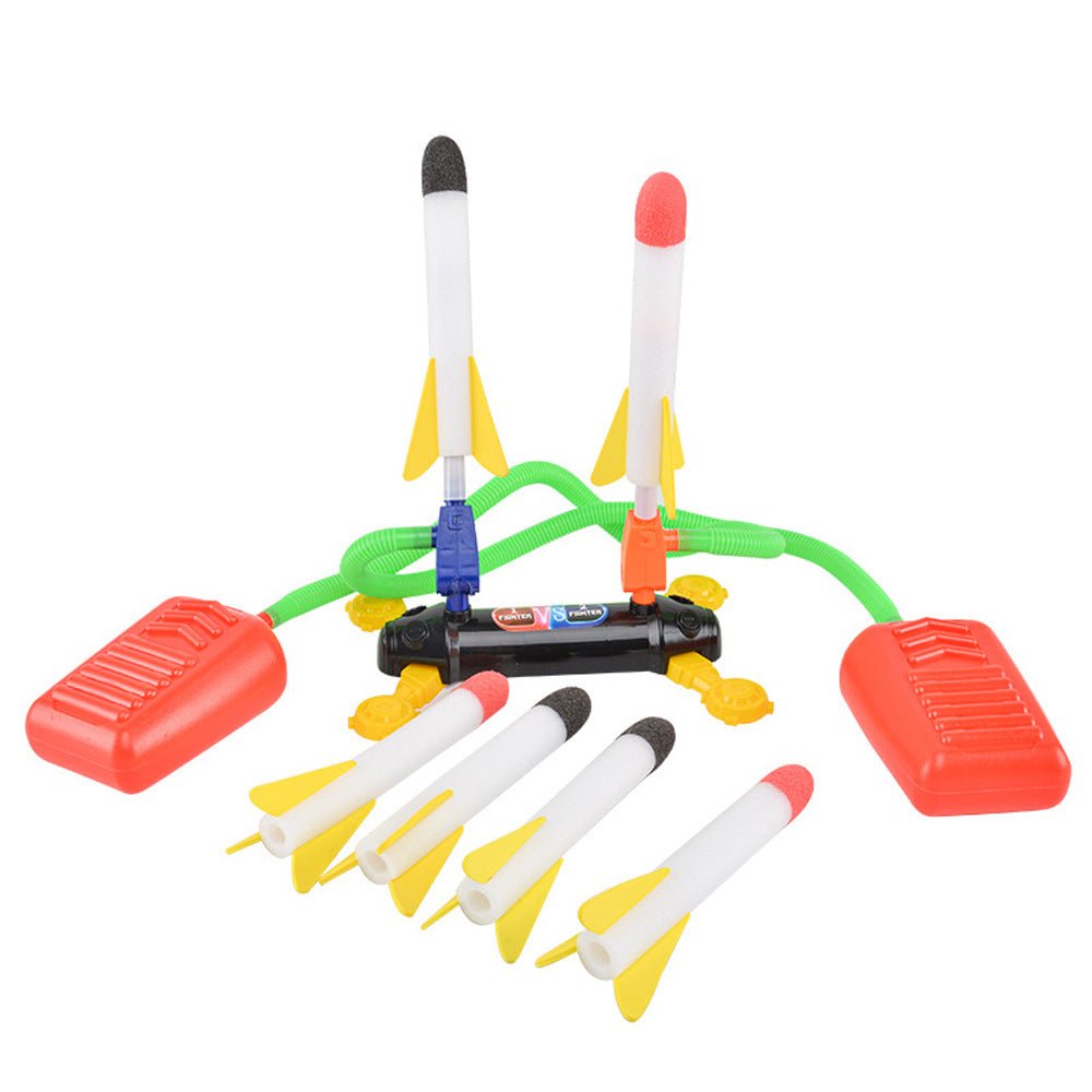 Air Power Foam Duel Rocket Shoot Up Stomp Launcher Kids Outdoor Activities Toys - Image 5