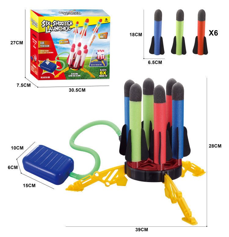 Air Power Foam Rocket Shoot Up Stomp Launcher Kids Outdoor Activities Toys - Image 4