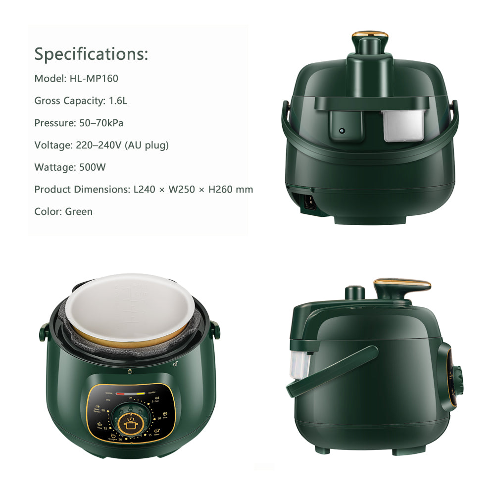 Hoper Layer Mini Electric Pressure Cooker – HL-MP160 3-Cup Small Rice Cooker - Image 9