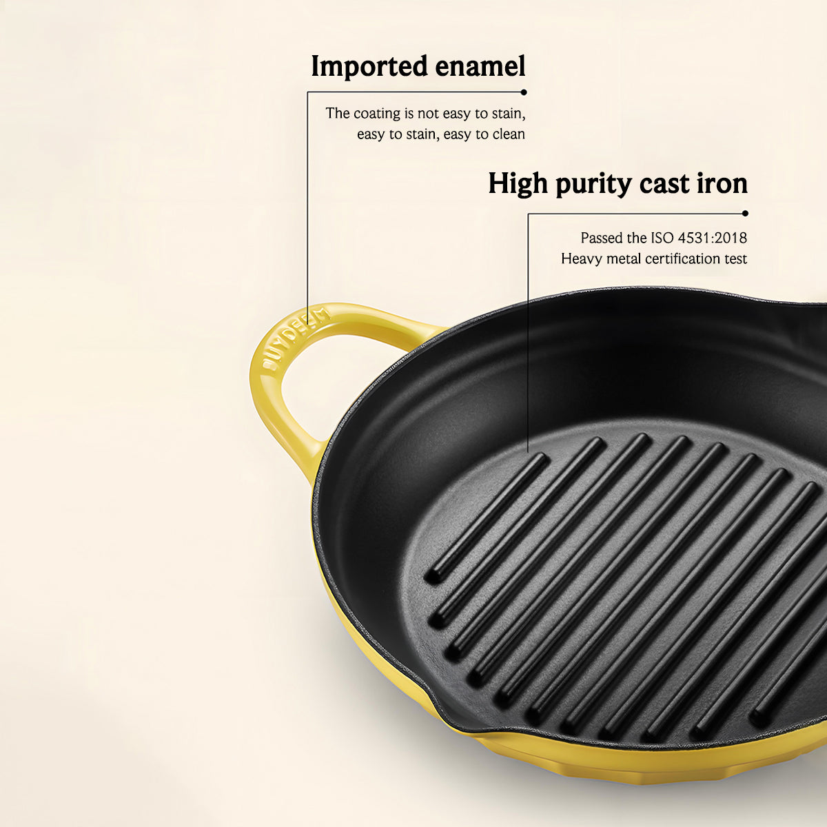 BUYDEEM CP553 Enameled Cast Iron Grill Pan - Image 6