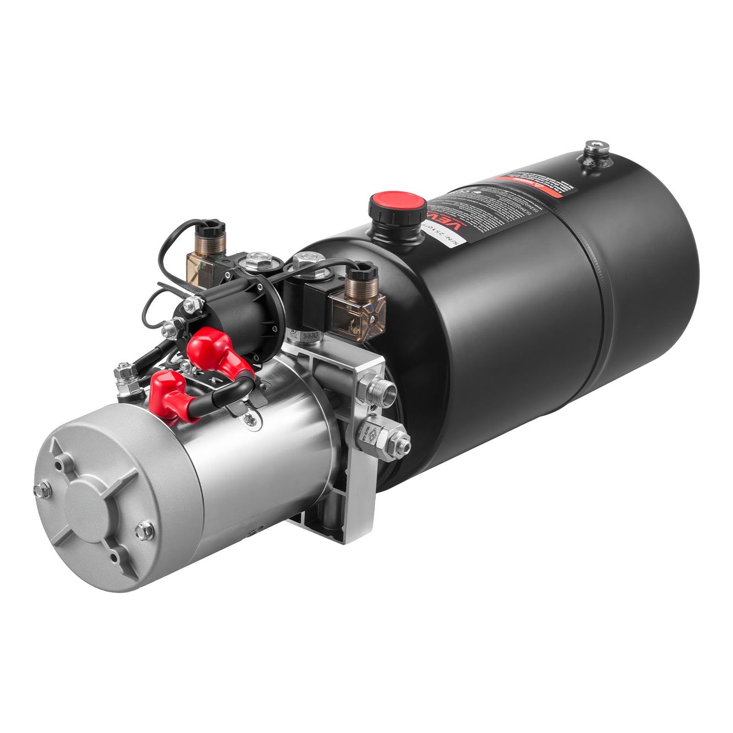 8 L Hydraulic Power Unit, Double Acting Dump Trailer Pump, 22 MPa Max Relief Pressure & 3.4 L/min Flow Rate, DC 12V Hydraulic Pump with Metal Reservoir for Dump Trailer Car Lifting - Image 9