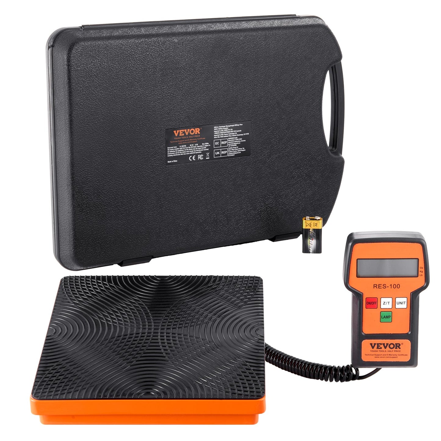 Refrigerant Scale 220 LBS HAVC Charging Recovery Freon Scale, with Wired Remote Control, 5g High Precision Electronic Digital Recovery Weight Scale with Case and Dry Battery - Image 9