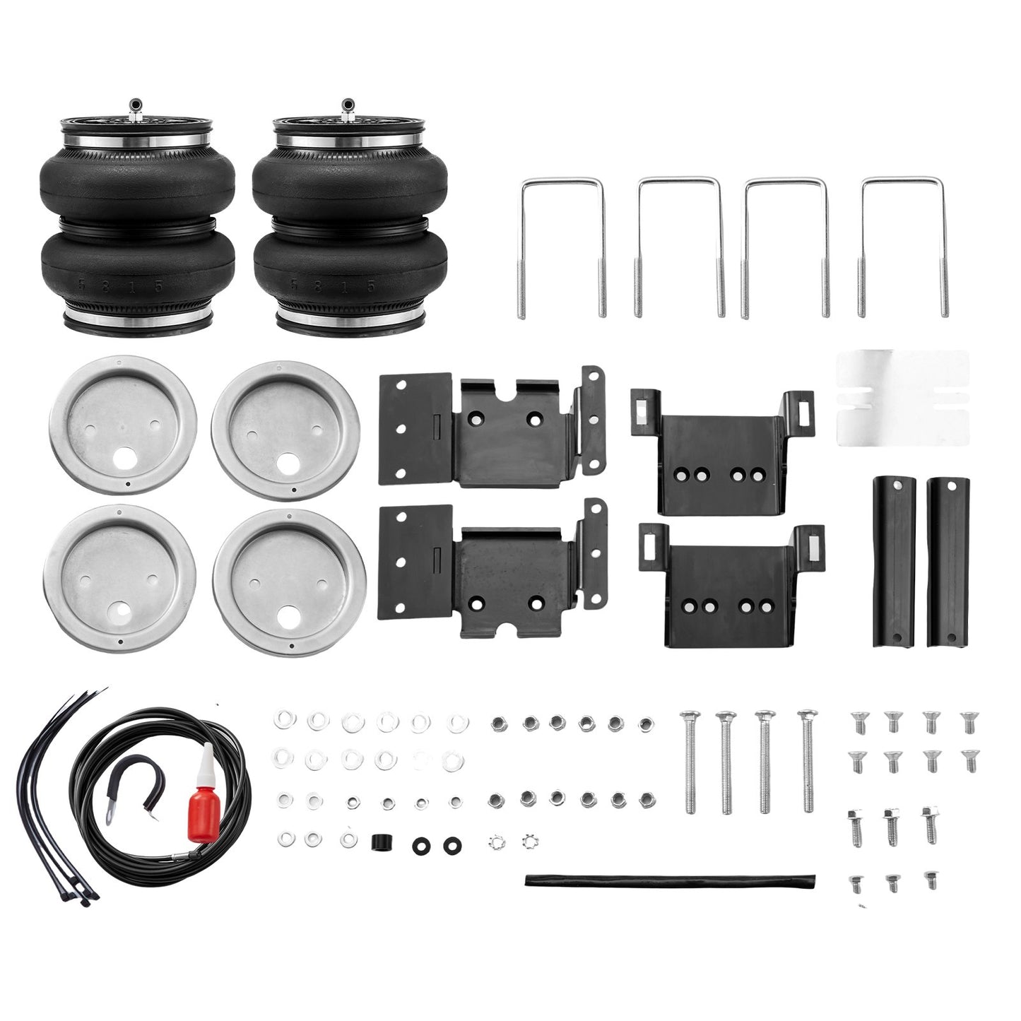 Air Bag Suspension Kit, Air Springs Suspension Bag Kit Compatible with 2011-2019 Chevrolet Silverado 2500/3500HD and GMC Sierra 2500/3500HD 4WD RWD, 5000 lbs Loading, 5 to 100 PSI - Image 9