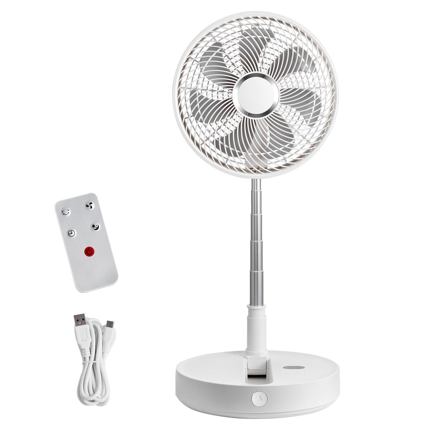 12 Inch Foldable Oscillating Standing Fan with Remote Control, 4 Speed Adjustable Portable Desk Quiet Fan, 7200mah Rechargeable USB Small Fan, Folded Rotating Floor Fan for Bedroom Office Travel - Image 9