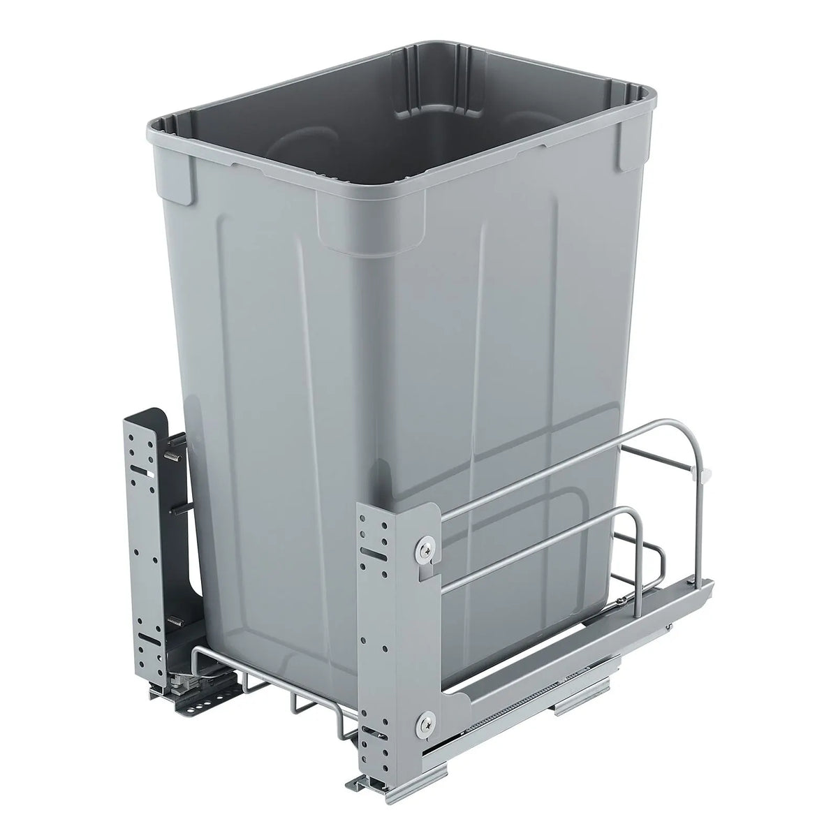 Pullout Trash Can for Kitchen Cabinets, Garbage Waste Recycling Bin, Under Mount Waste Container, with Heavy Duty Metal Soft Close Sliding System and Door Kit, for Sink, Under Counter - Image 9