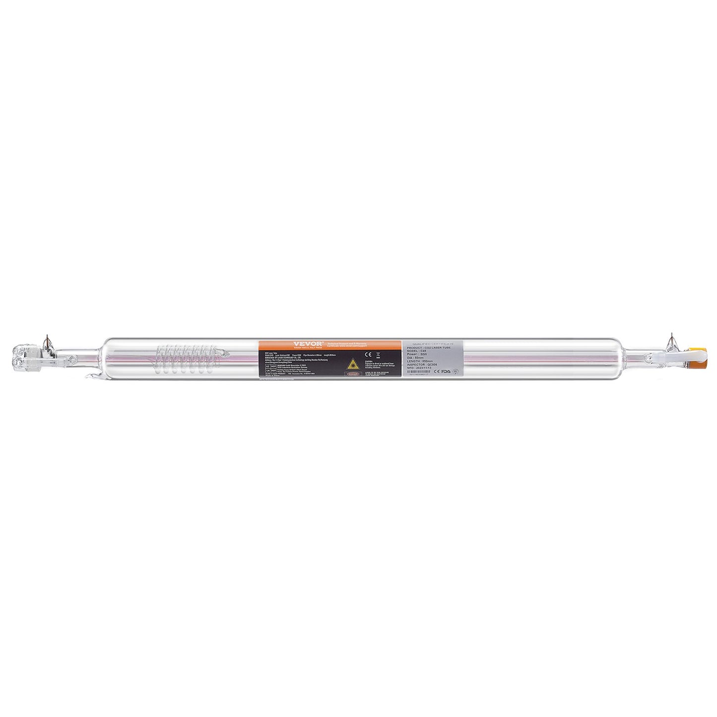 Laser Tube, 50W CO2 Laser Tube for Laser Engraver and Cutter Machine, 850 mm Length, 50 mm Diameter, Glass Laser Cutting Tube with TEM00 Beam Mode, for Wood Acrylic Fabric Leather Bamboo - Image 9